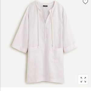 JCrew lilac beach linen cover up
